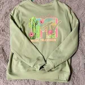 MTV Womens Crewneck Sweatshirt, Size Medium